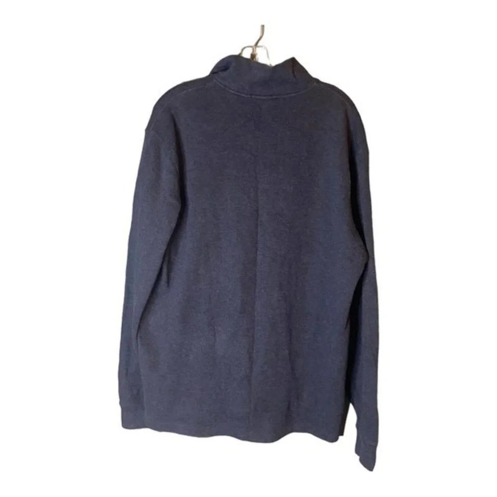 Polo‎ Ralph Lauren Sweater Mens Medium 1/4 Zip Long Sleeve Knit Pony Casual Blue